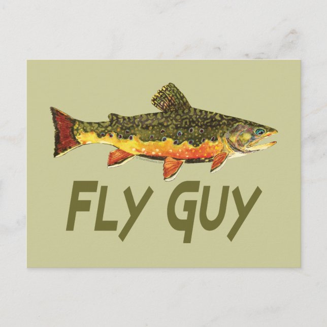 Fly Fisherman Vykort (Framsida)