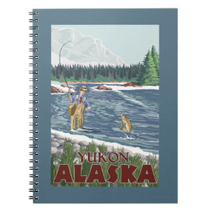 Fly Fisherman - Yukon, Alaska Anteckningsbok