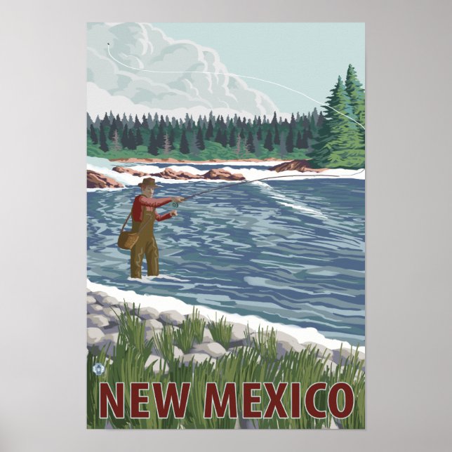 Fly FishermanNew Mexico Poster (Framsidan)