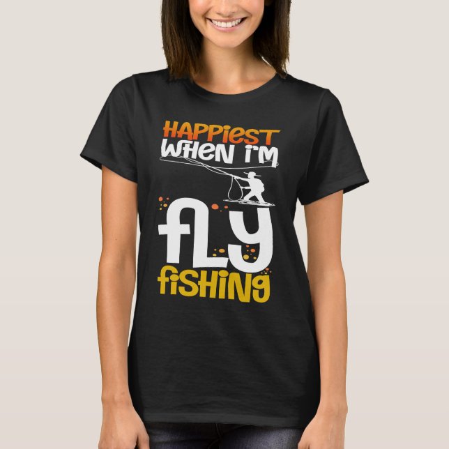 Fly Fishing Flies Fisherman Rod Bait Reel Lures T Shirt (Framsida)