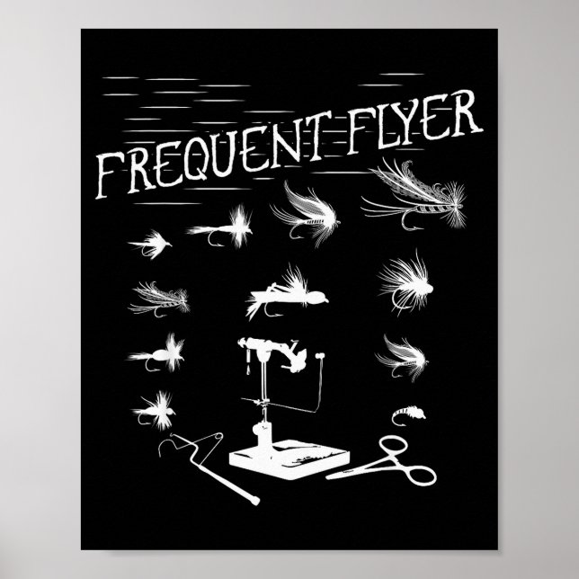 Fly Fishing Tying Funny Fisherman Christmas Father Poster (Framsidan)