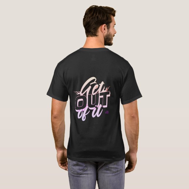Fly från överanalysens loop – Motiverande Citat T Shirt (Hel baksida)