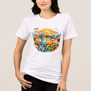 "Fly Free – Tropical Paradise Vibes" T-shirt