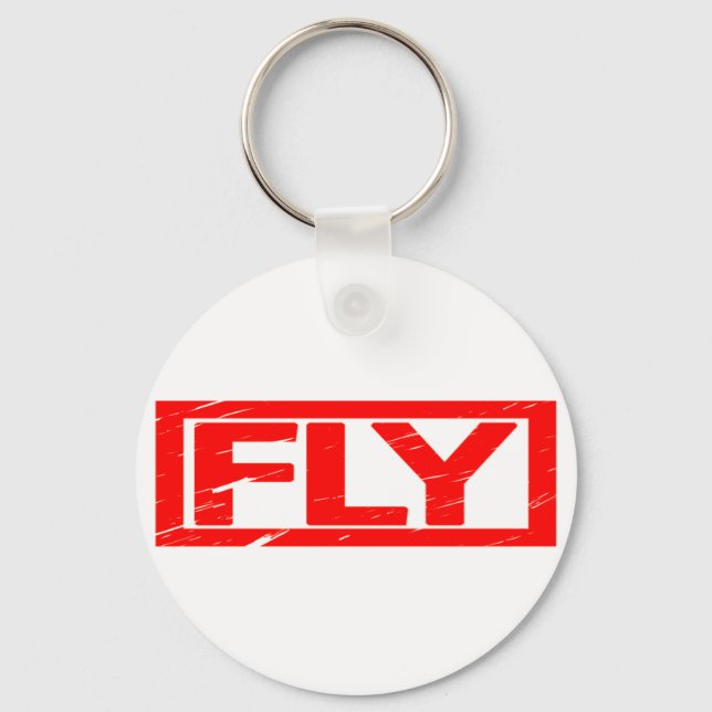 Fly Frimärke Nyckelring (Framsida)