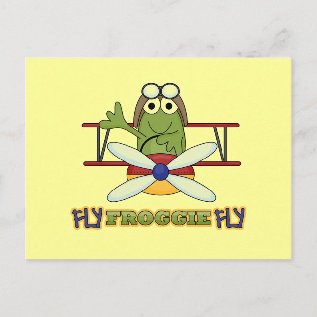 Fly Froggie Fly Tshirts och Gifts Vykort (Framsida)