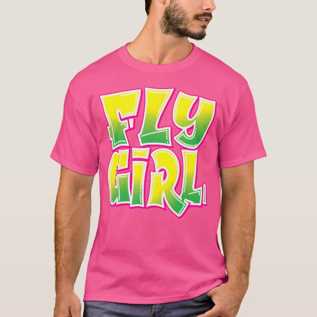 Fly Girl 80S 90S Hip-Skutt Dancer Women Tonåringar T Shirt (Framsida)