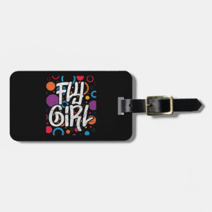 Fly Girl 90-talet Nittio Hip hop Disco Party Bagagebricka