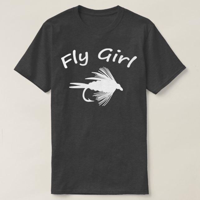 Fly Girl Flygfiske T T Shirt (Design framsida)