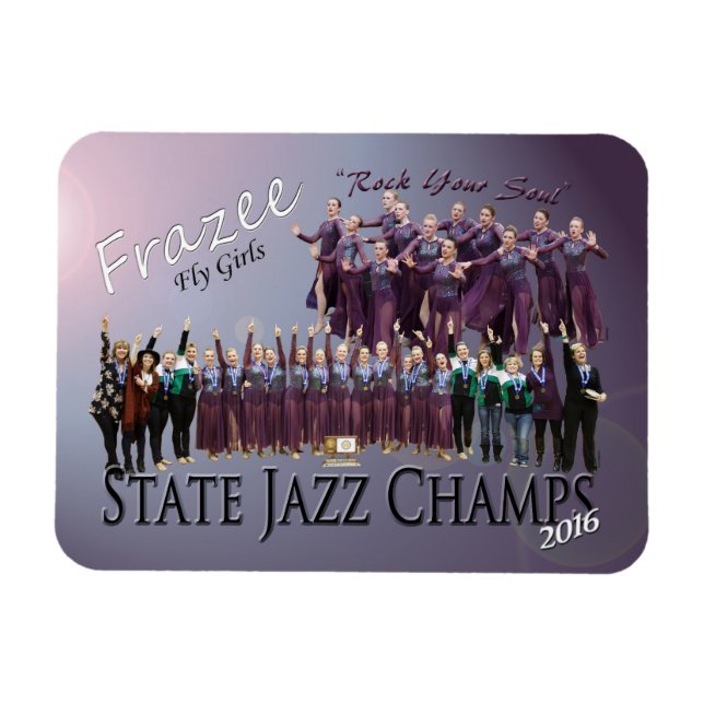 Fly Girls State Jazz Champions 3 x 4-tums fotomagn Magnet (Horisontell)