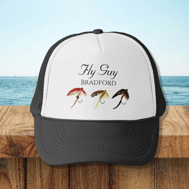 Fly Guy Fishermen FlyFishing Trout Flies Trucker H Keps (Skapare uppladdad)