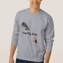 Fly Guy. Flygfiske, fiskare, Grått