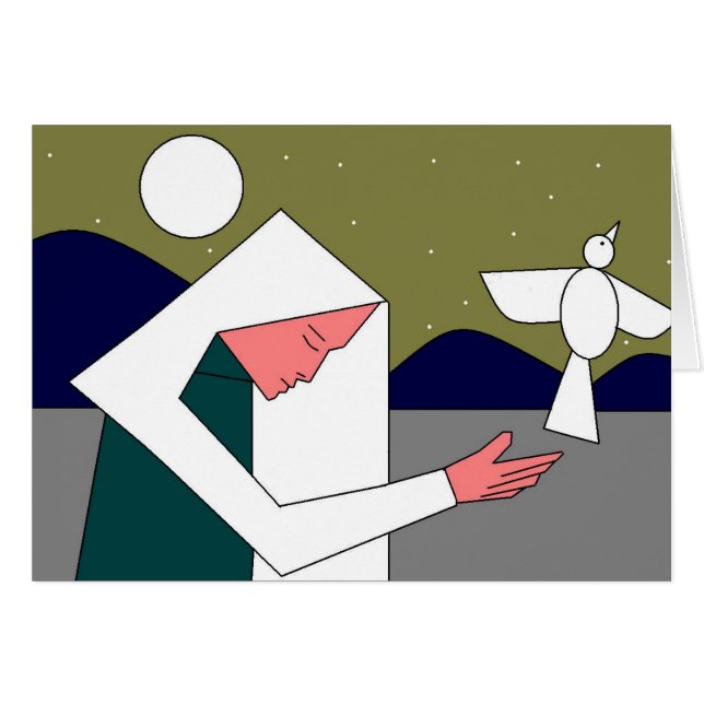 Fly Heliga Spirit Hälsningskort (Framsidan Horizontal)