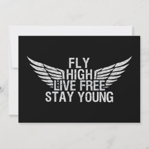 FLY HIGH anpassningsbar-inbjudan Inbjudningar