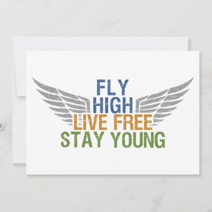 FLY HIGH anpassningsbar-inbjudan Inbjudningar