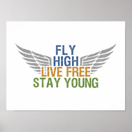 FLY HIGH anpassningsbar poster