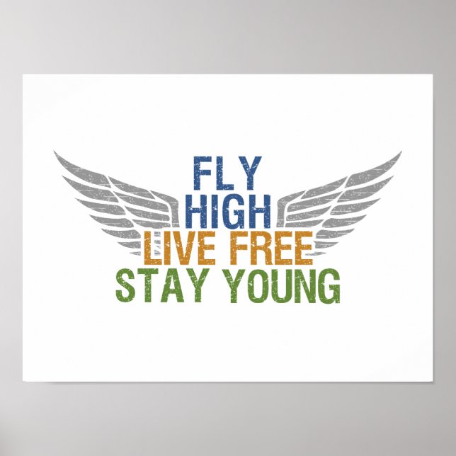 FLY HIGH anpassningsbar poster (Framsidan)