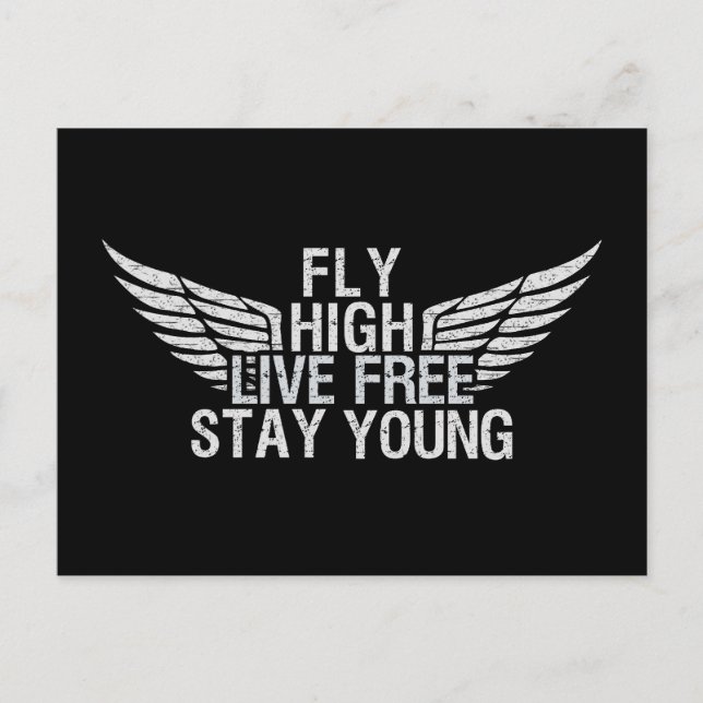 FLY HIGH anpassningsbar vycard Vykort (Framsida)