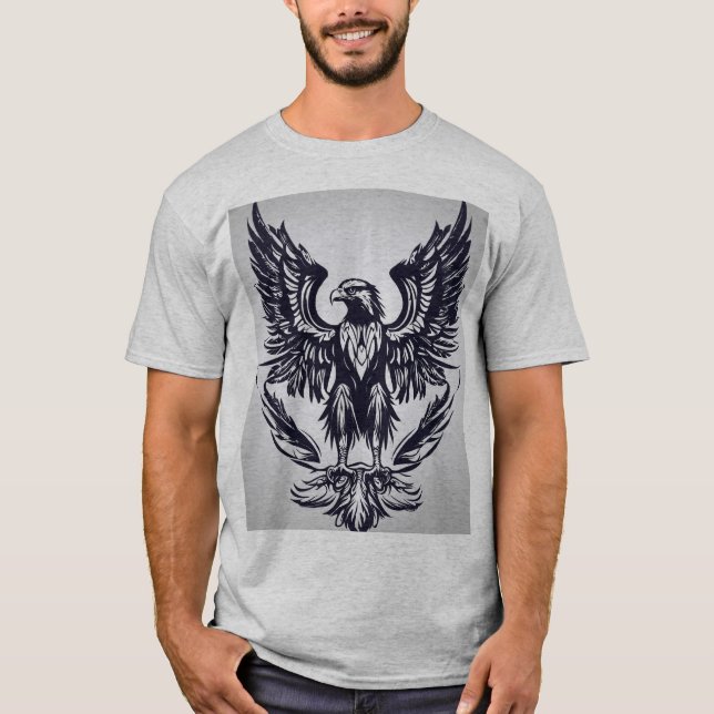 "Fly High: Eagle-inspirerad T-shirt Design" (Framsida)