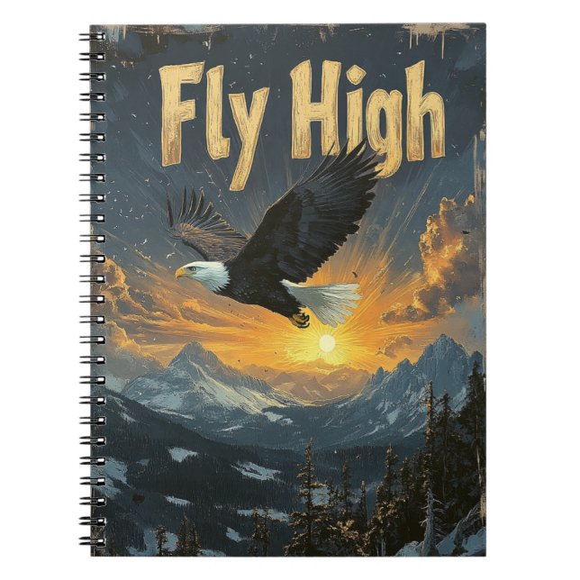 Fly High Eagle Journal - Motiv bärbar dator Anteckningsbok (Framsidan)