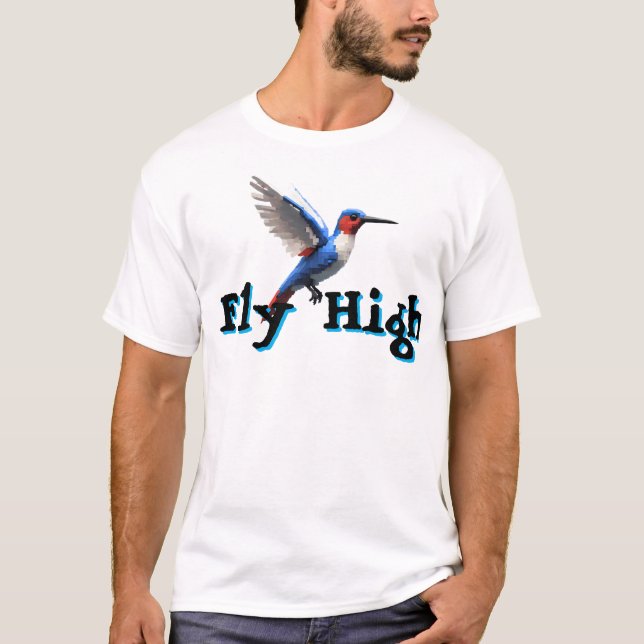 Fly High Humming Bird - T Shirt (Framsida)