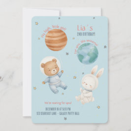 Fly High, Little Astronaut Girl Inbjudningar