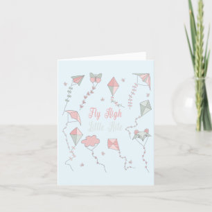 Fly High Little Kite Baby Card Tack Kort