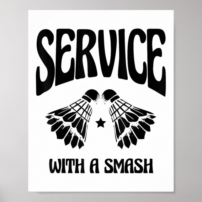 Fly High med varje Shuttle Badminton Player Shutt Poster (Framsidan)