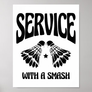 Fly High med varje Shuttle Badminton Player Shutt Poster