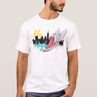 Fly High - Winged Sneaker och New York Skyline T Shirt
