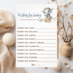 Fly in i bliss: Elephant Watercolor Baby Flygblad