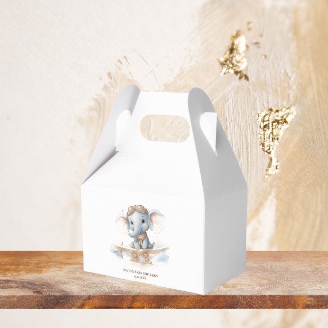 Fly in i bliss: Elephant Watercolor Baby Presentaskar (Skapare uppladdad)