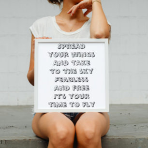 Fly inspiration mini dikt poster