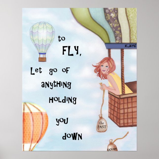 Fly - inspirationell, fin konsthandling poster (Framsidan)