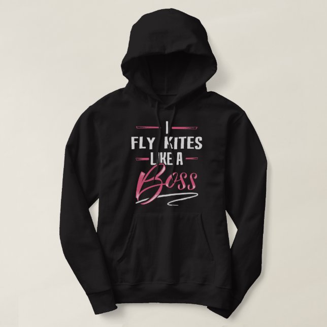 FLY KITET SOM EN Chef Tshirt Dam Chef Girl Power Hoodie (Design framsida)