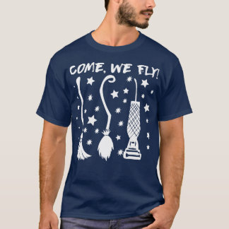 Fly Kom Vi Fly Halloween Witch Broom Cute Witch T Shirt