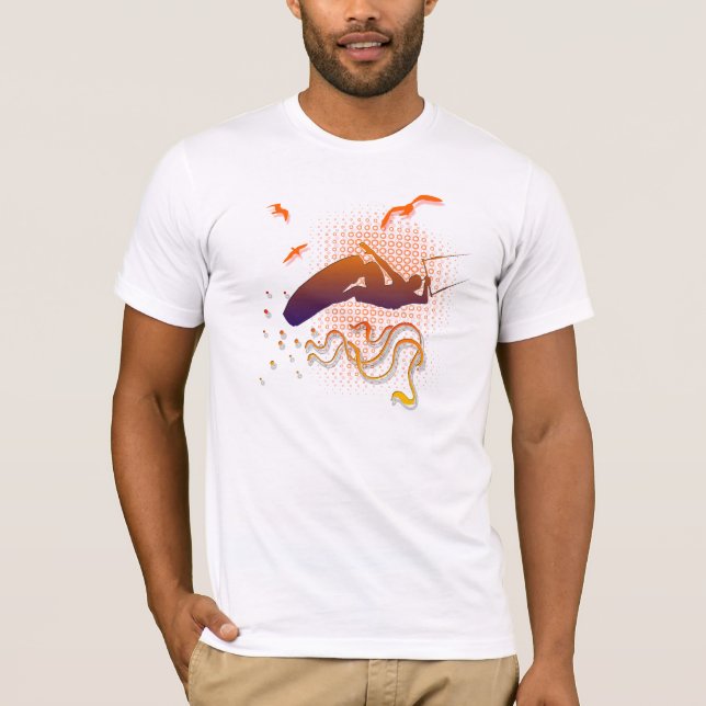 Fly like the birds, kitesurf shirt t shirt (Framsida)
