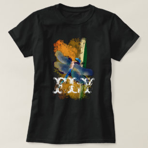 "FLY" Lila Blue Dragonfly Insekt Painting T Shirt