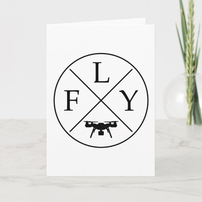 FLY Logotyp Drone Kort (Framsida)