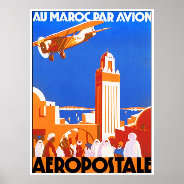 Fly Marocko Luft. Aeropostale Poster (Framsidan)