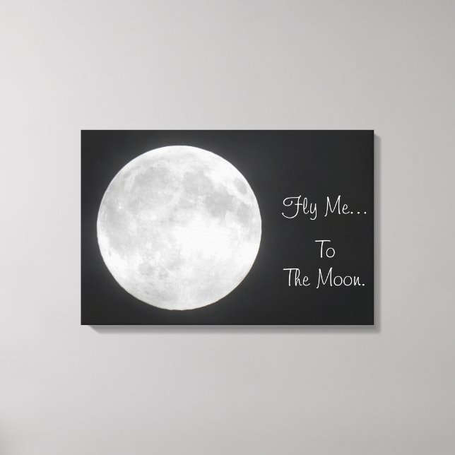 Fly Me to Måne - Full Moon Split Kanvastryck (Framsida)