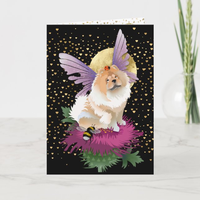 FLY ME TO THE MÅNE - Chow Art Card Helgkort (Framsida)