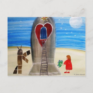 ...Fly Me to The Moon...art by Jutta Gabriel... Vykort