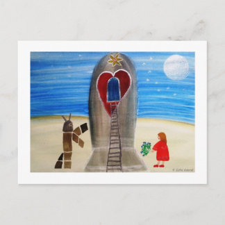 ...Fly Me to The Moon...art by Jutta Gabriel... Vykort