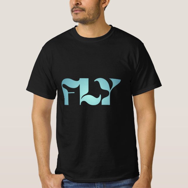 FLY - Modern Minimalist Typography Graphic T-Shirt (Framsida)