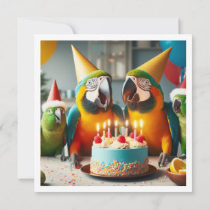 Fly på! Fågelfödelsedag Inbjudningar