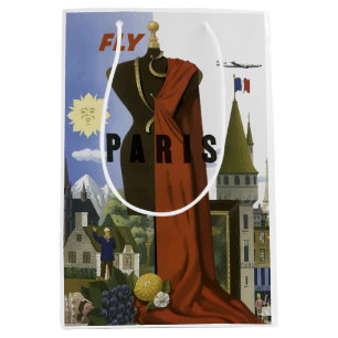 Fly Paris Frankrike Vintage resor Poster