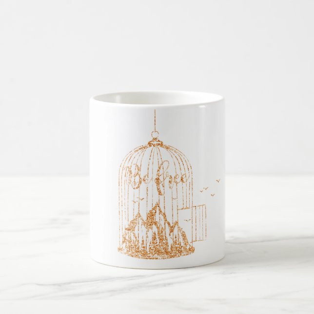 Fly Ro Guld Bird Cage Mountain Copper Fly Kaffemugg (Center)