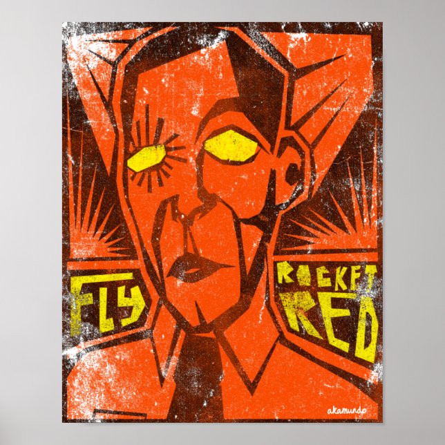 FLY ROCKET RED POSTER (Framsidan)