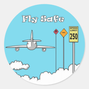 "Fly Säkrare" Runt Klistermärke