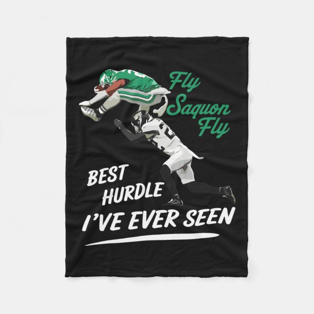 Fly Saquon Fly Best Hundle jag nånsin sett Eagles  Fleecefilt (Framsidan)